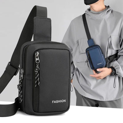 Casual Oxford Crossbody Bag for Men with Adjustable Shoulder Strap