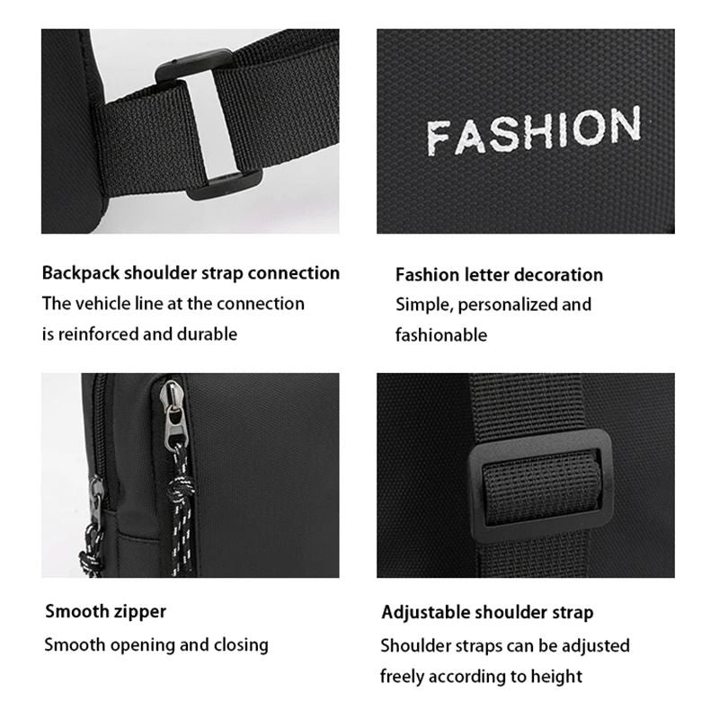 Casual Oxford Crossbody Bag For Men With Adjustable Shoulder Strap 4