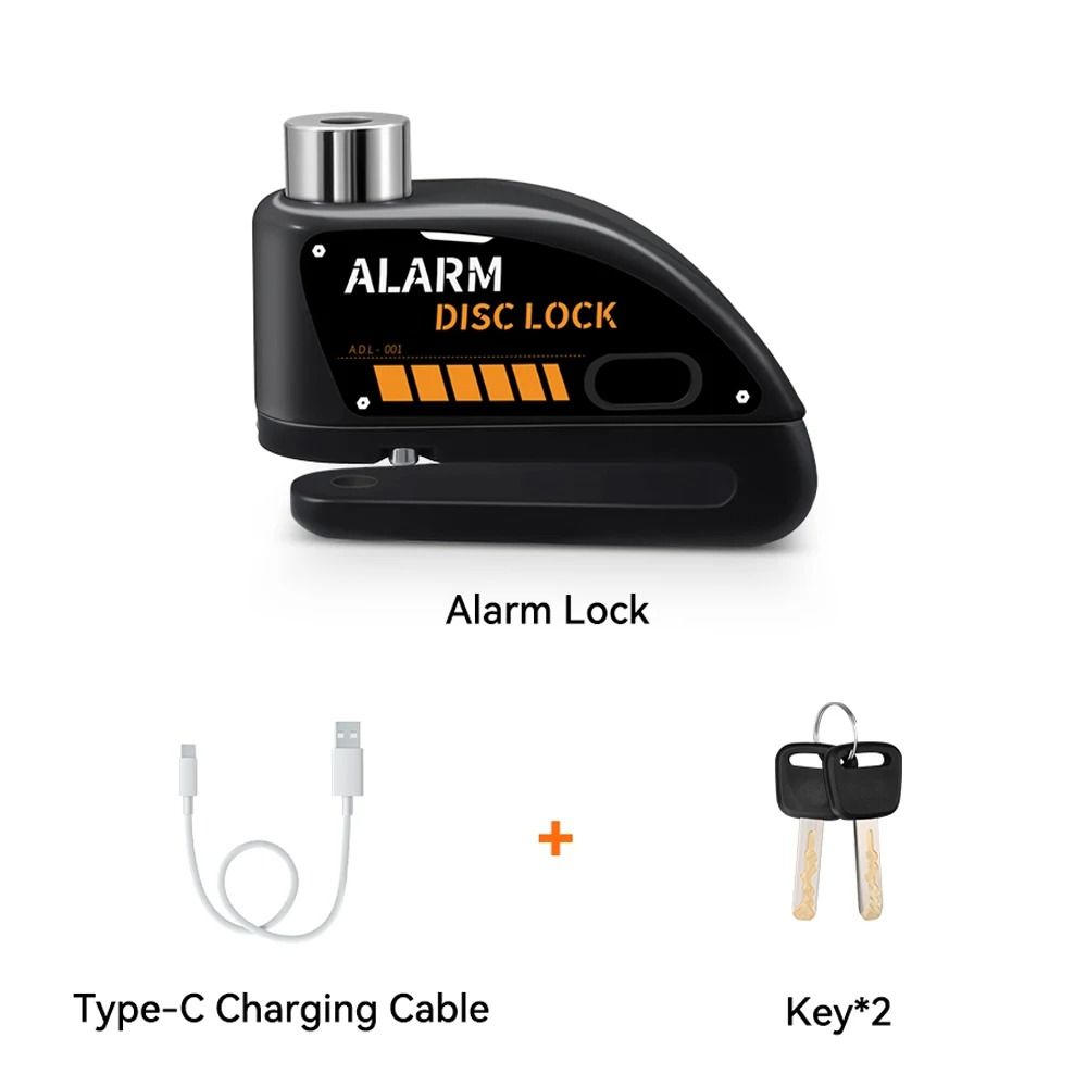 Motorcycle Disc Brake Alarm Lock With AntiTheft Siren And Security Cable Options 10