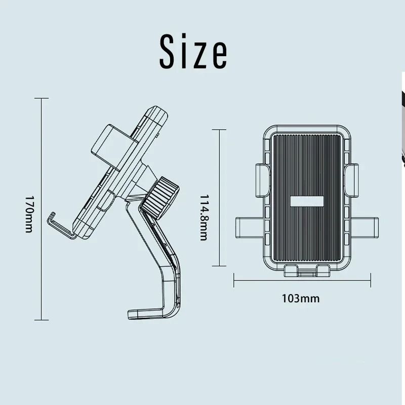 Outdoor Motorcycle Phone Holder With Sun And Rain Shade 4