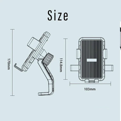 Outdoor Motorcycle Phone Holder With Sun And Rain Shade 4