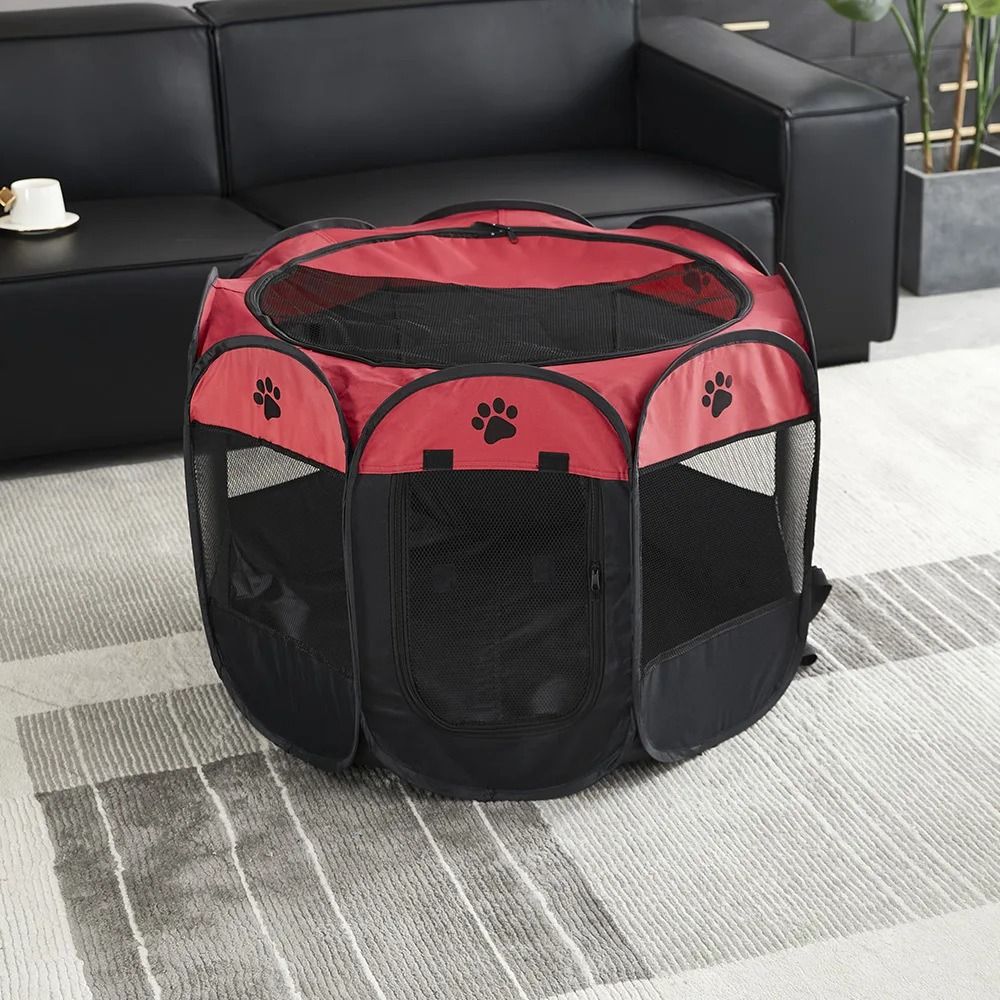 Foldable Pet Tent Portable Octagonal Cat And Small Dog Playpen 7