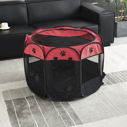 Foldable Pet Tent Portable Octagonal Cat And Small Dog Playpen 7