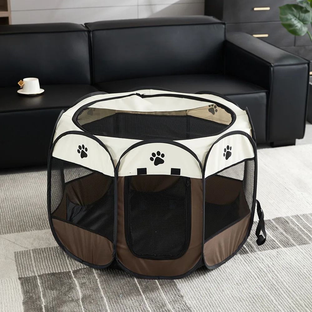 Foldable Pet Tent Portable Octagonal Cat And Small Dog Playpen 9