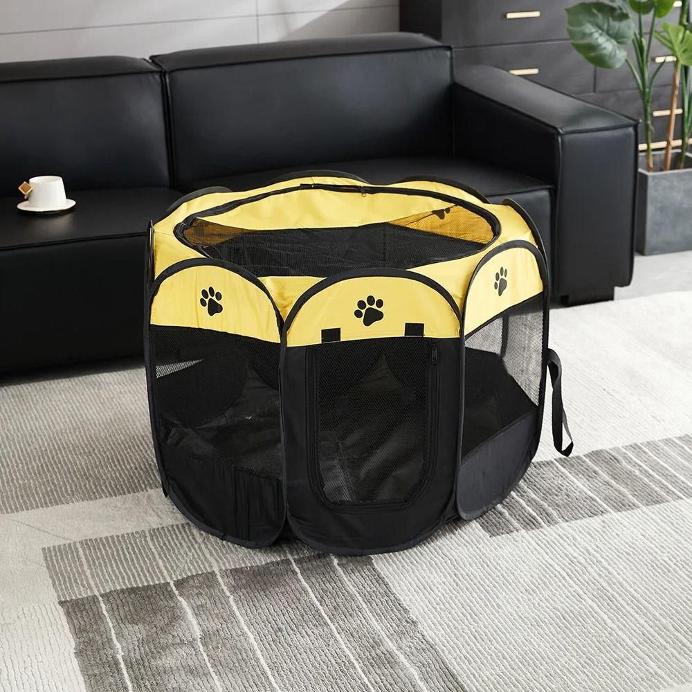 Foldable Pet Tent Portable Octagonal Cat And Small Dog Playpen 12