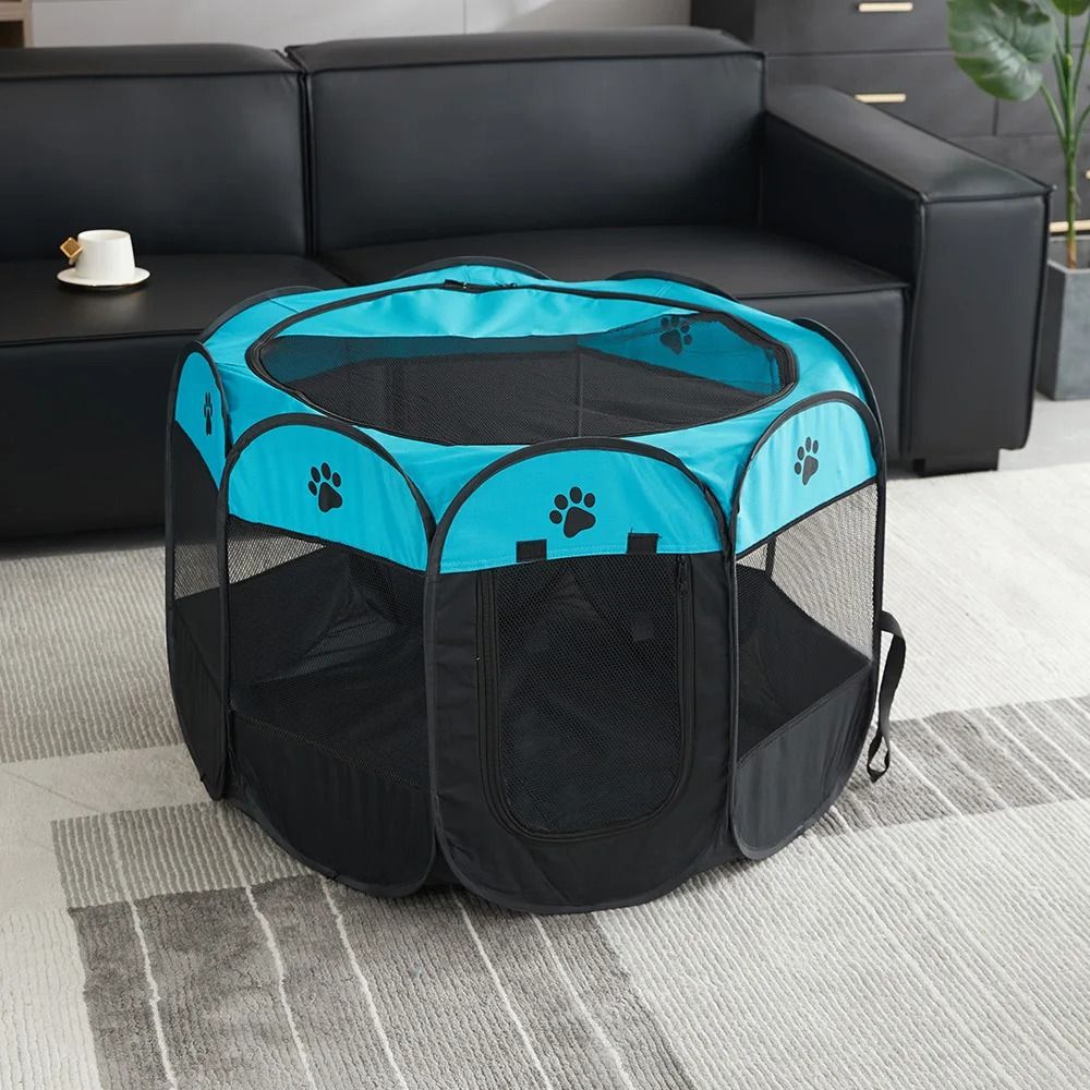 Foldable Pet Tent Portable Octagonal Cat And Small Dog Playpen 13