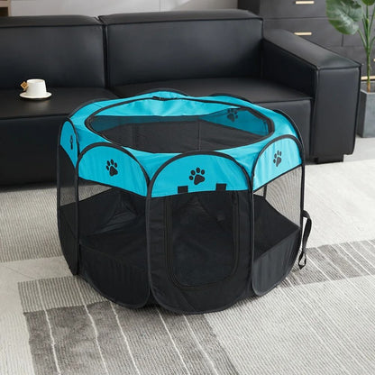 Foldable Pet Tent Portable Octagonal Cat And Small Dog Playpen 13