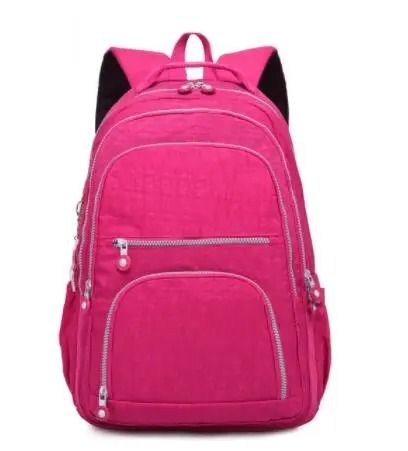 Aesthetic Waterproof Nylon School Backpack For Women And Teen Girls With Multiple Sizes 10