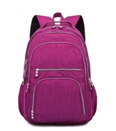 Aesthetic Waterproof Nylon School Backpack For Women And Teen Girls With Multiple Sizes 12