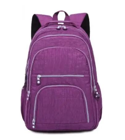 Aesthetic Waterproof Nylon School Backpack For Women And Teen Girls With Multiple Sizes 7