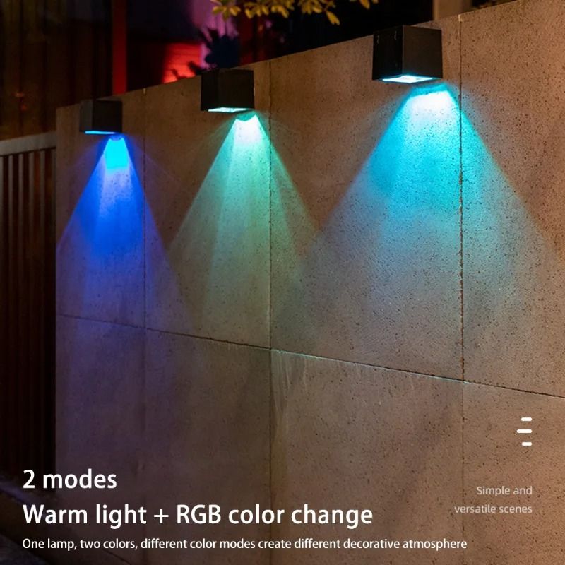 Solar LED Square Wall Light For Garden And Fence 3