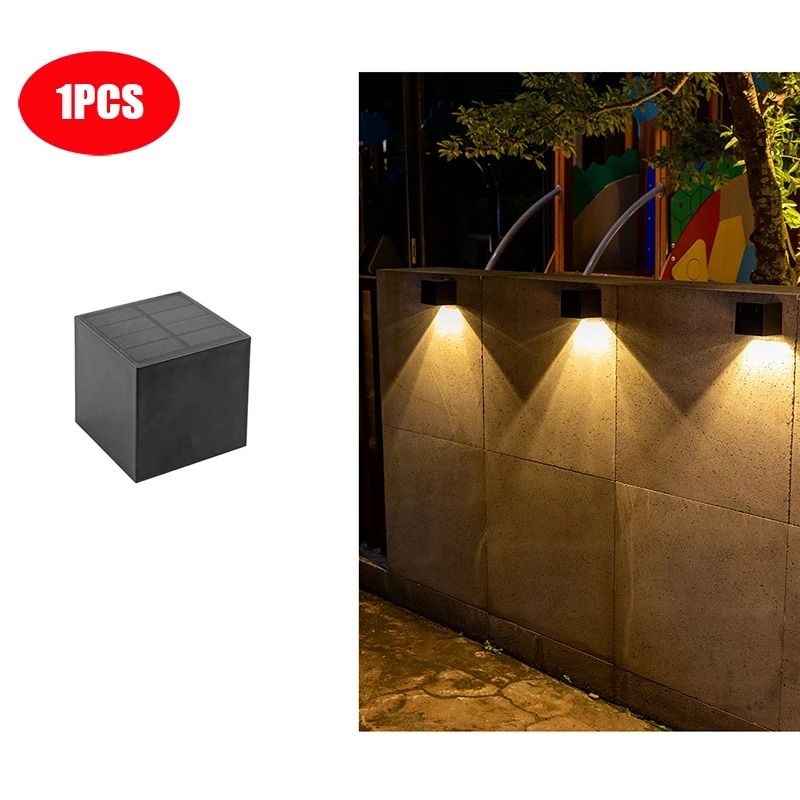 Solar LED Square Wall Light For Garden And Fence 6