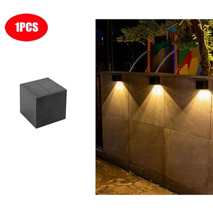 Solar LED Square Wall Light For Garden And Fence 6
