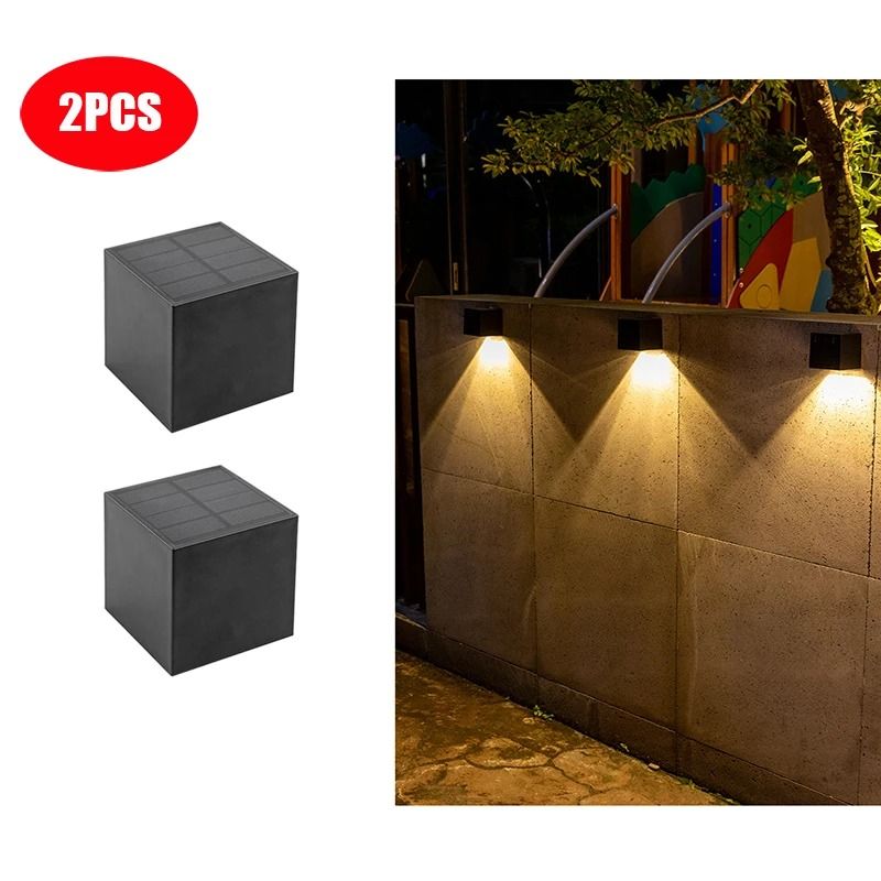Solar LED Square Wall Light For Garden And Fence 7