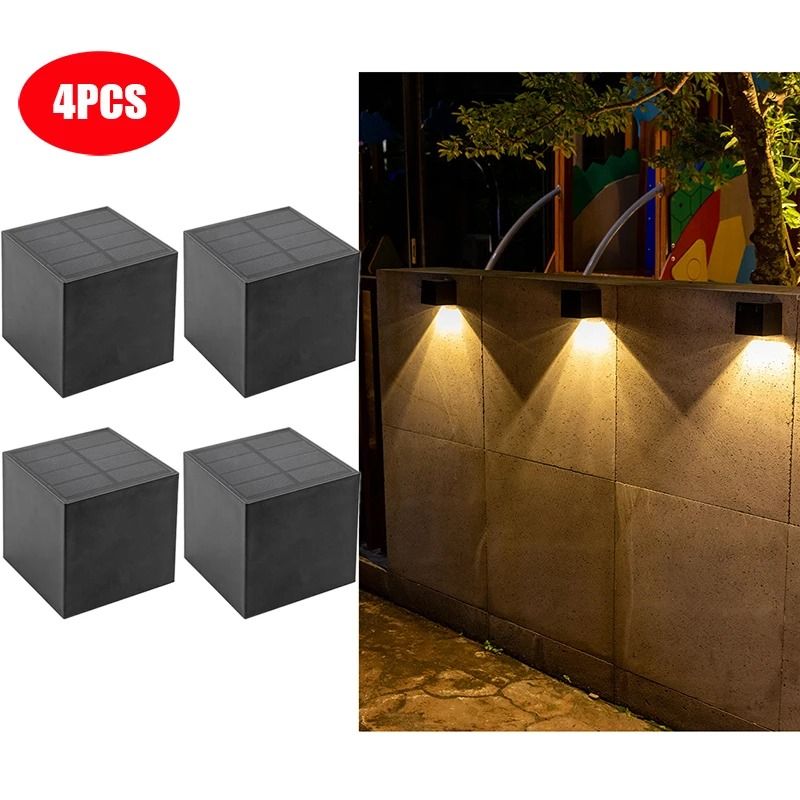 Solar LED Square Wall Light For Garden And Fence 8