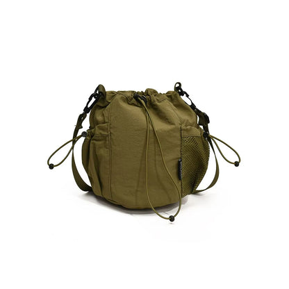KStyle Niche Lightweight Nylon Drawstring Crossbody Bag 9