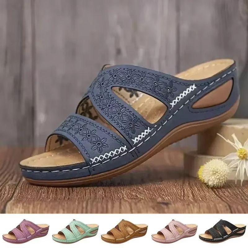 HeritageStep Orthopedic Vintage Wedge Sandals
