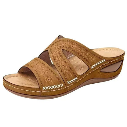 HeritageStep Orthopedic Vintage Wedge Sandals 9