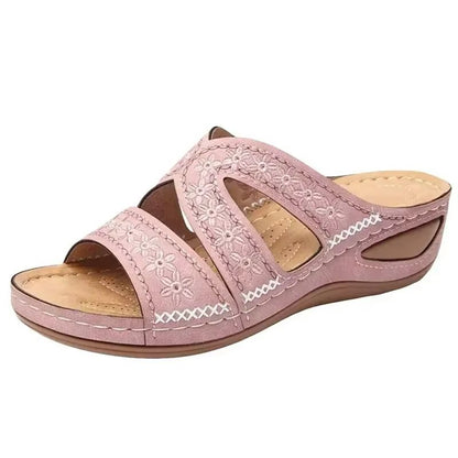 HeritageStep Orthopedic Vintage Wedge Sandals 10