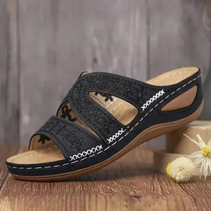 HeritageStep Orthopedic Vintage Wedge Sandals 1
