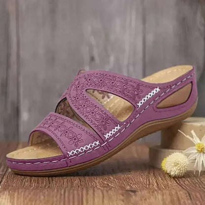 HeritageStep Orthopedic Vintage Wedge Sandals 2