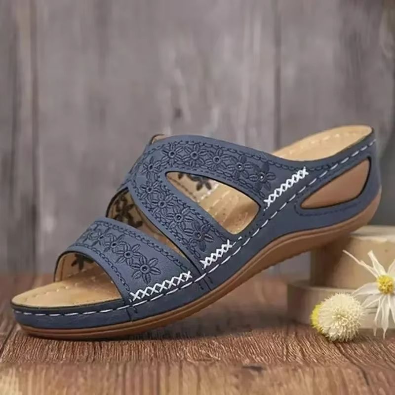 HeritageStep Orthopedic Vintage Wedge Sandals 4