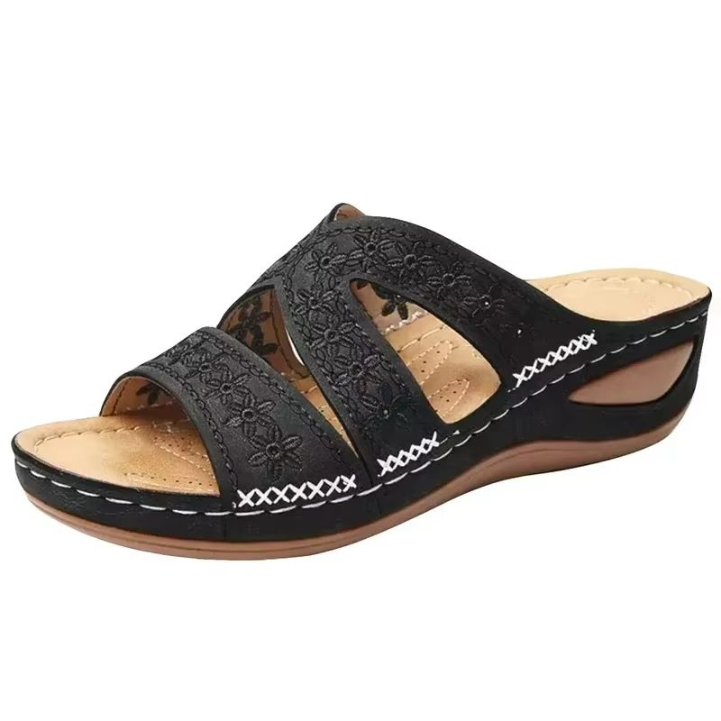 HeritageStep Orthopedic Vintage Wedge Sandals 7