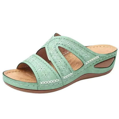 HeritageStep Orthopedic Vintage Wedge Sandals 8