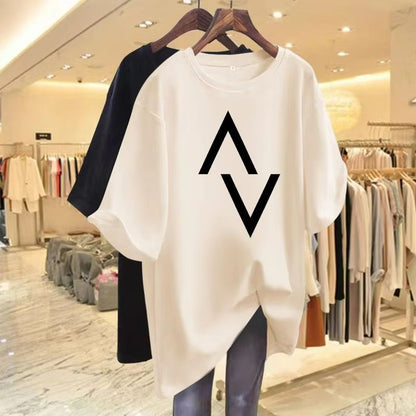 RetroEase Y2K Oversized Printed Cotton Tee M6XL 1