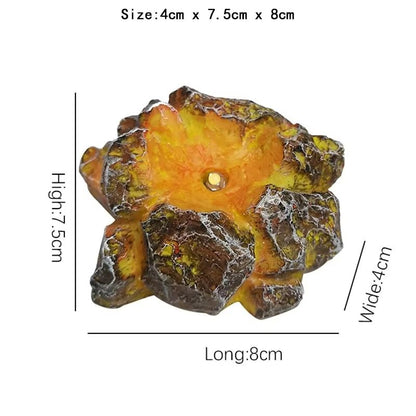 MythicCore Lava Dragon Egg Sculpture  Crystal Resin Fantasy Decor 5