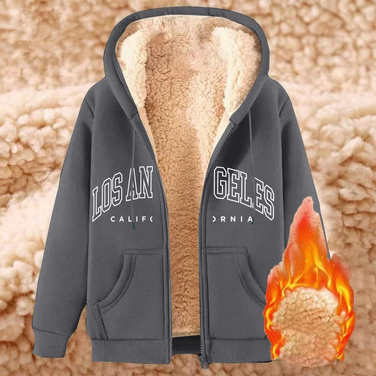 CozyCurve PlusSize Fleece Zip Hoodie M5XL 11