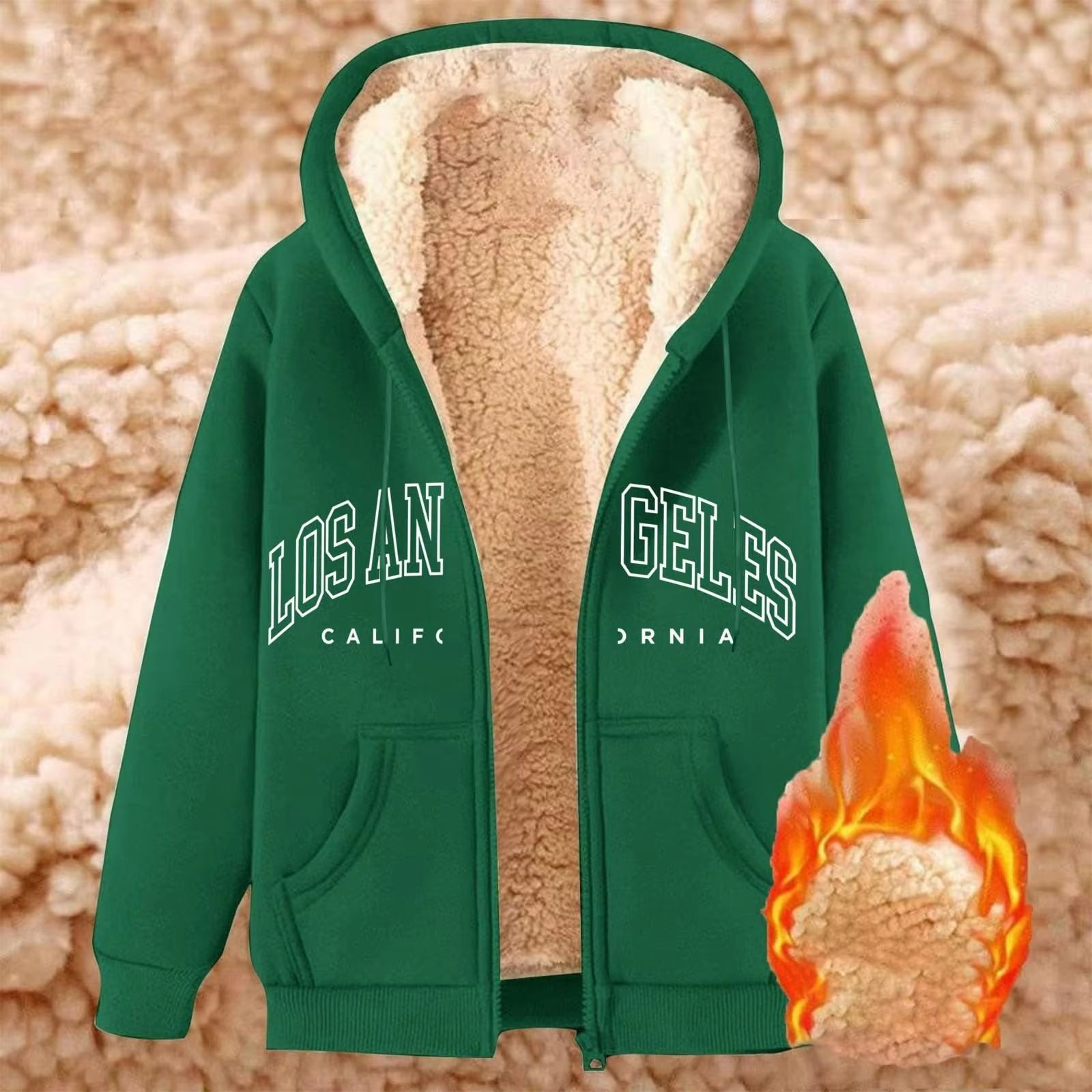 CozyCurve PlusSize Fleece Zip Hoodie M5XL 13