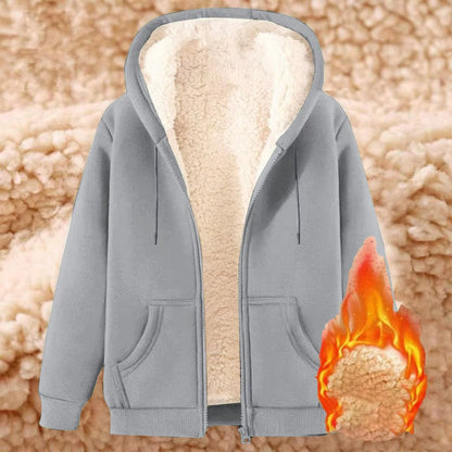 CozyCurve PlusSize Fleece Zip Hoodie M5XL 15