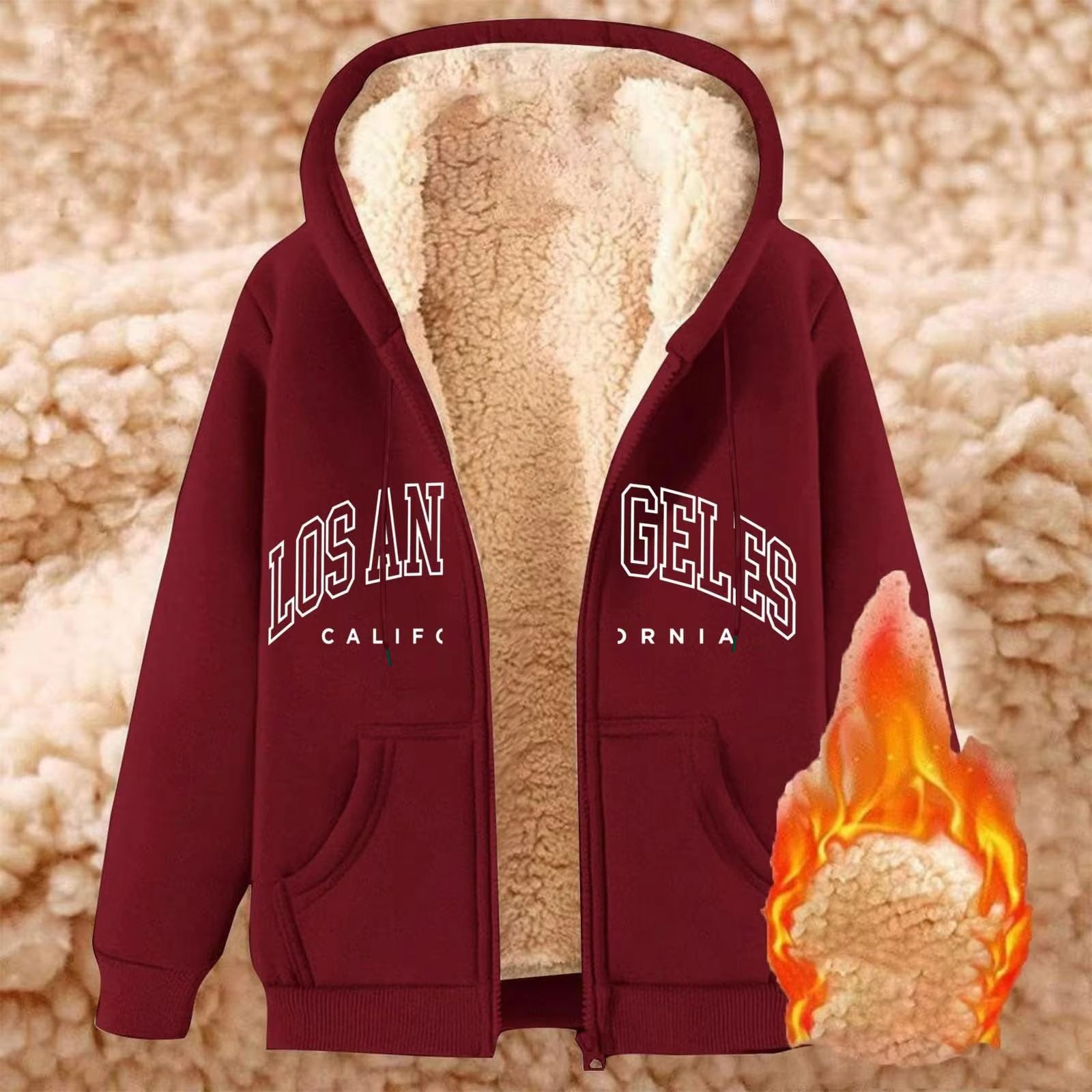 CozyCurve PlusSize Fleece Zip Hoodie M5XL 19