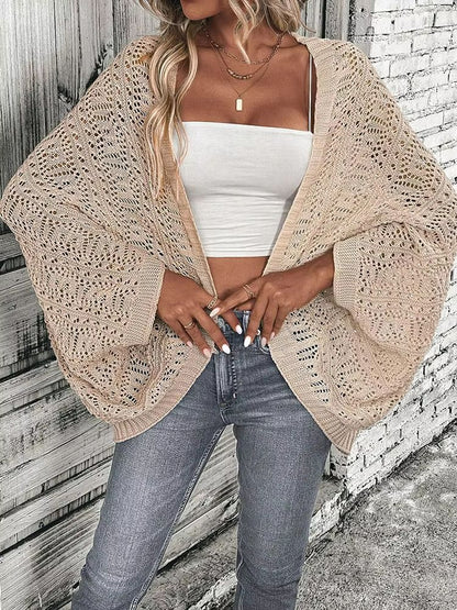 GraceFlow BatwingSleeve OpenFront Knit Cardigan 2