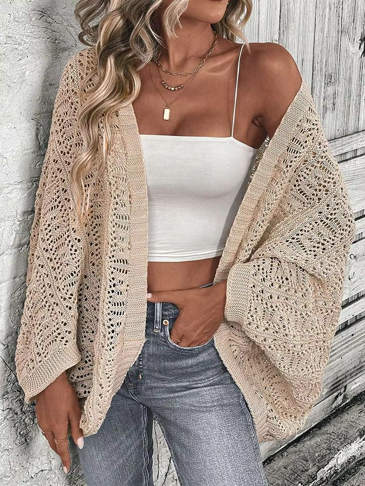 GraceFlow BatwingSleeve OpenFront Knit Cardigan 4