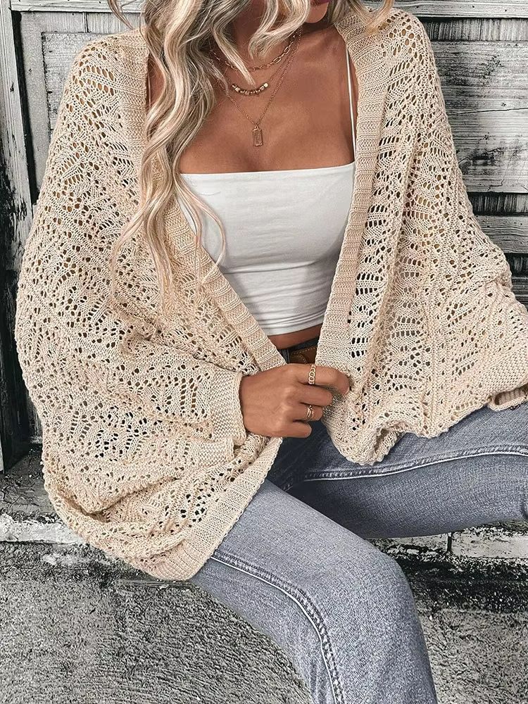 GraceFlow BatwingSleeve OpenFront Knit Cardigan 5