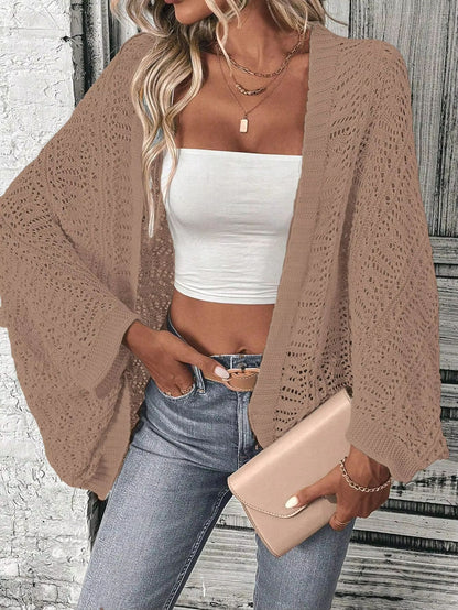 GraceFlow BatwingSleeve OpenFront Knit Cardigan 8