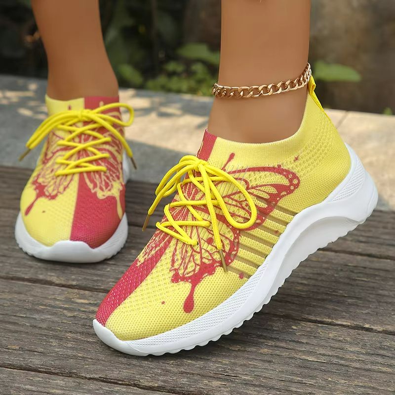 FloraLift Floral Knit Platform Sneakers 11