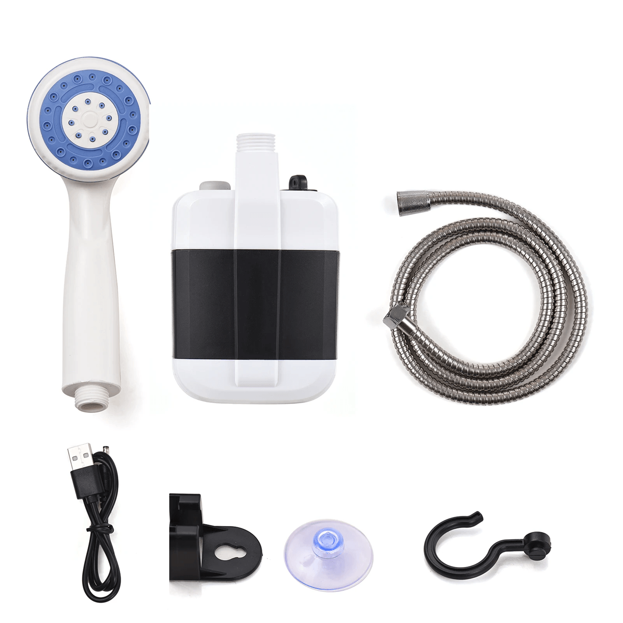 Portable Camping Shower Pump USB Rechargeable Outdoor Shower Head 2