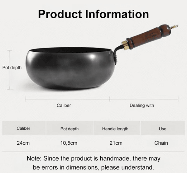 Big Belly Cast Iron Deep Pan With Lid Uncoated Iron Pan 2