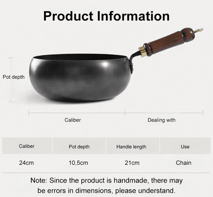 Big Belly Cast Iron Deep Pan With Lid Uncoated Iron Pan 2