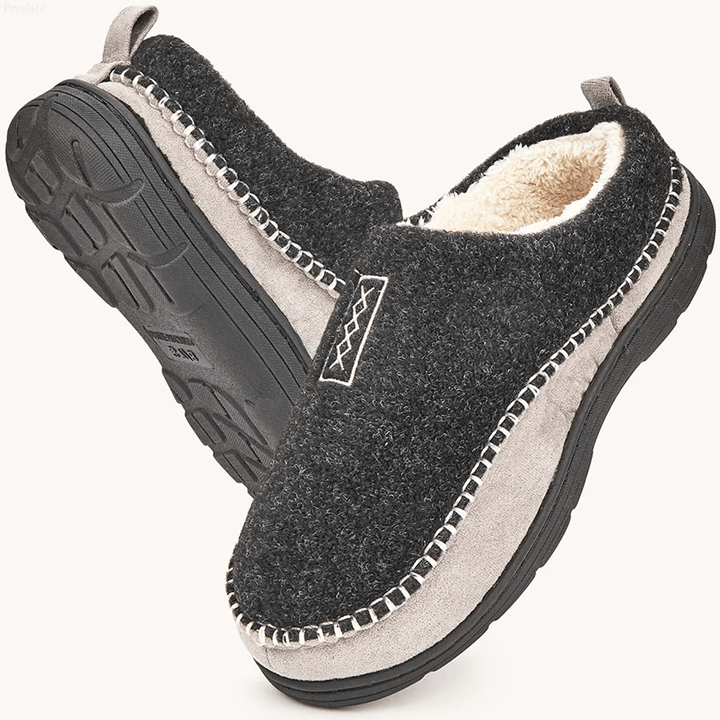 CozyThread Fuzzy Memory Foam House Slippers for Men