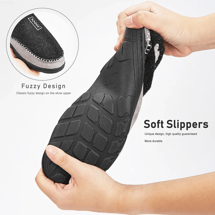 CozyThread Fuzzy Memory Foam House Slippers For Men 1