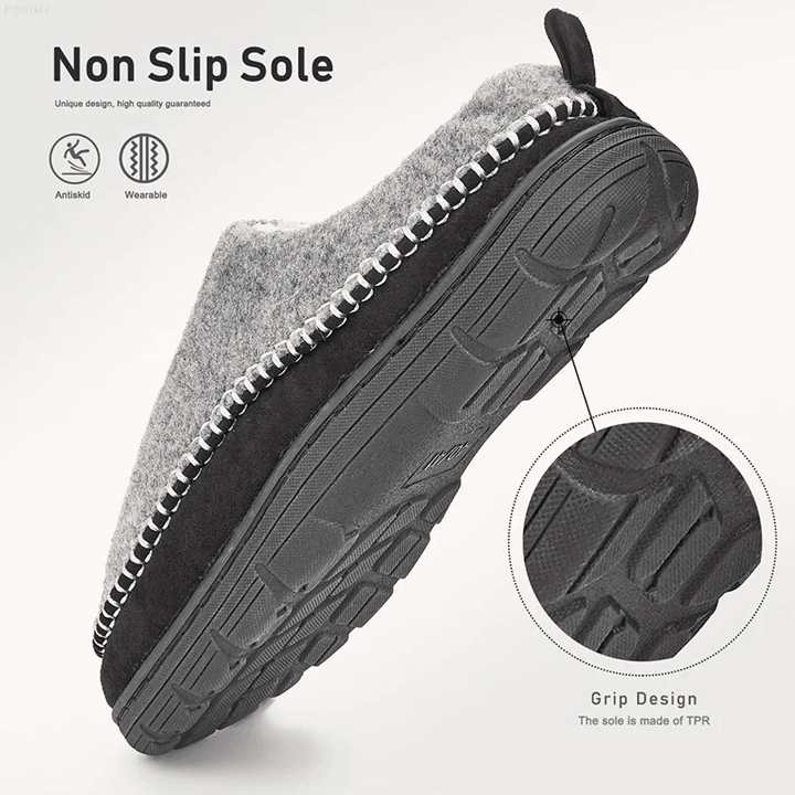 CozyThread Fuzzy Memory Foam House Slippers For Men 2