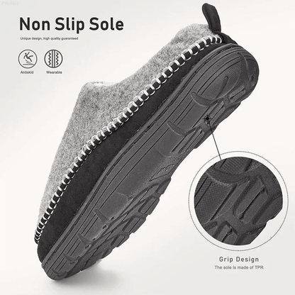 CozyThread Fuzzy Memory Foam House Slippers For Men 2