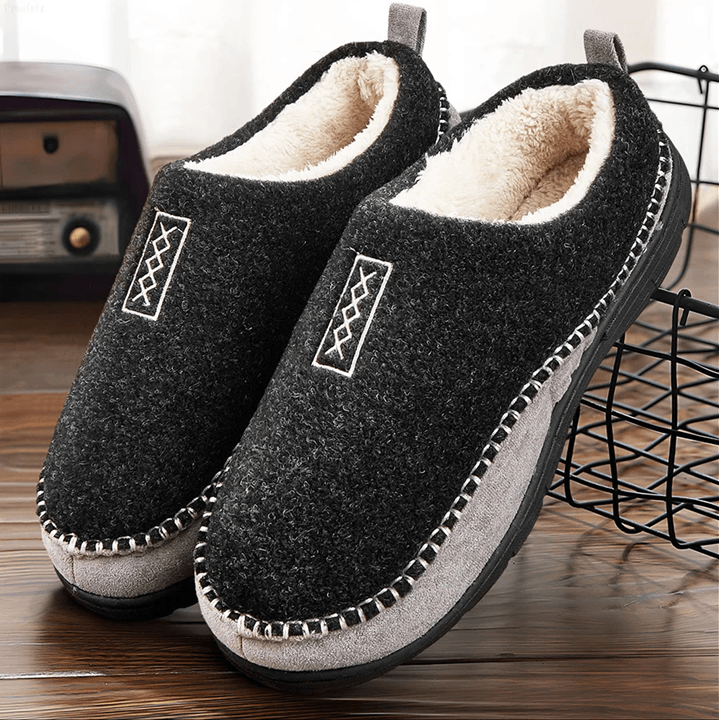 CozyThread Fuzzy Memory Foam House Slippers For Men 4