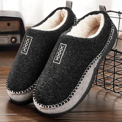 CozyThread Fuzzy Memory Foam House Slippers For Men 4