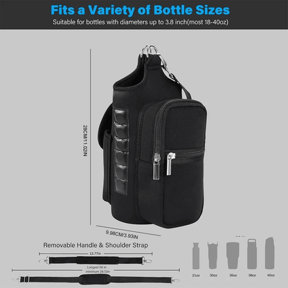MagnaHydrate Magnetic Water Bottle Carrier With Phone Pocket 5
