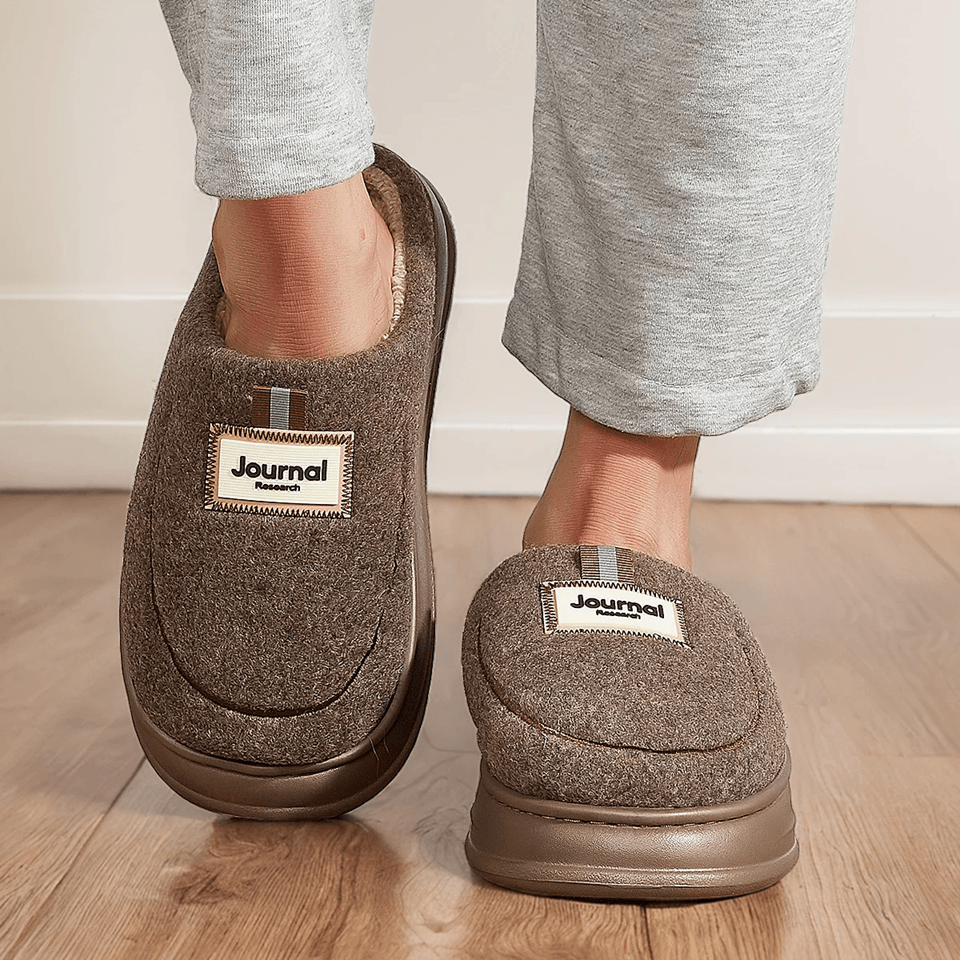 CozyFit Plus Size Memory Foam Mens House Slippers 6